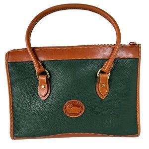 Dooney & Bourke Green and Brown Shoulder Bag